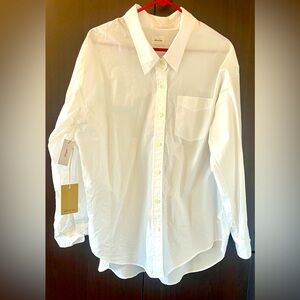 NWT Aritzia Wilfred free white oversized shirt